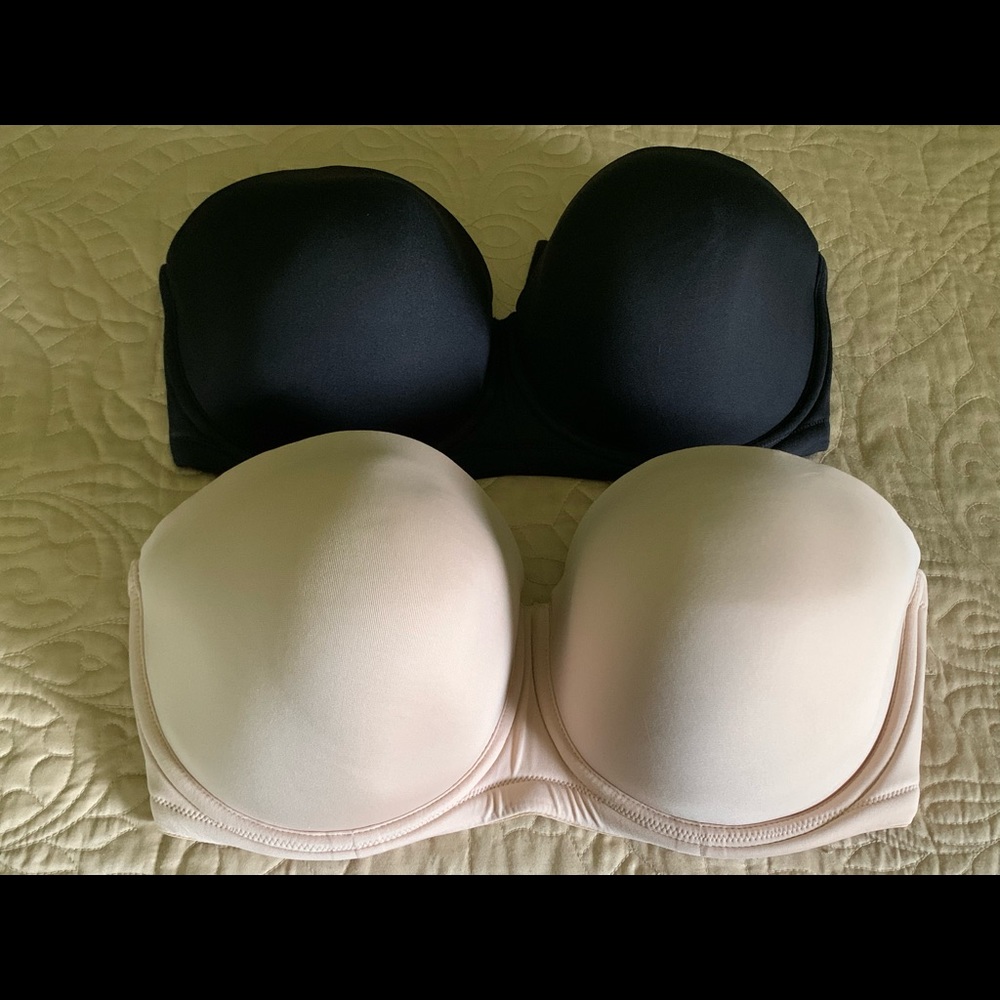 Two Wacoal Red Carpet Strapless Bra Bundle in 34I US